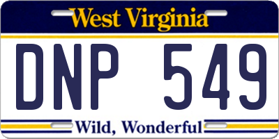 WV license plate DNP549