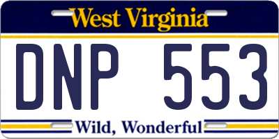 WV license plate DNP553
