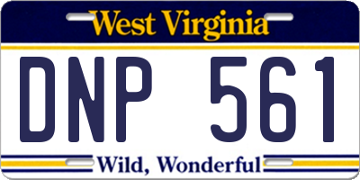 WV license plate DNP561