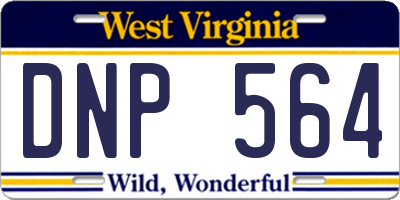 WV license plate DNP564