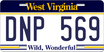 WV license plate DNP569