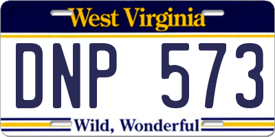 WV license plate DNP573