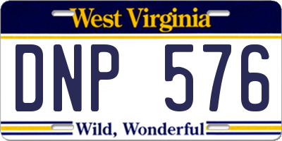 WV license plate DNP576