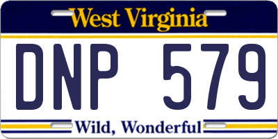 WV license plate DNP579