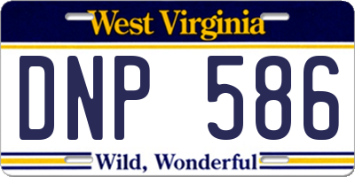 WV license plate DNP586