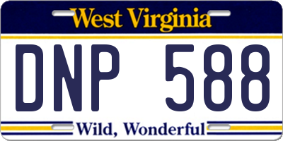 WV license plate DNP588