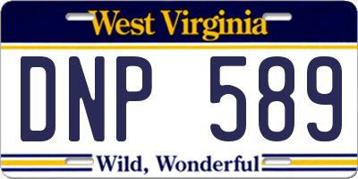 WV license plate DNP589