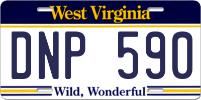 WV license plate DNP590