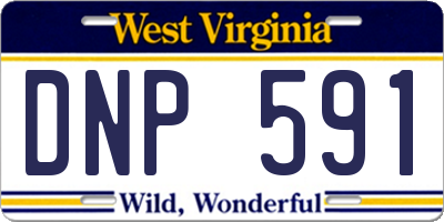WV license plate DNP591