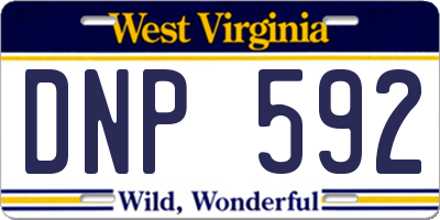 WV license plate DNP592
