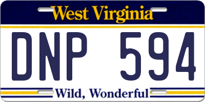 WV license plate DNP594