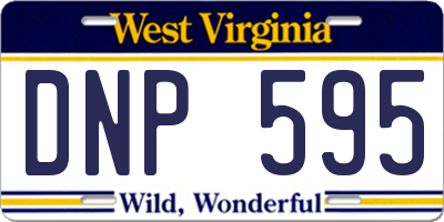WV license plate DNP595