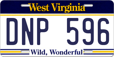 WV license plate DNP596