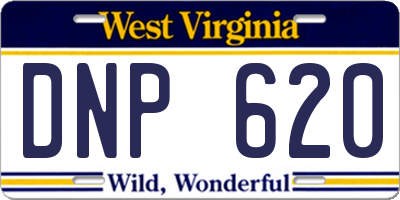 WV license plate DNP620