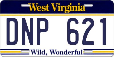 WV license plate DNP621