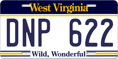 WV license plate DNP622