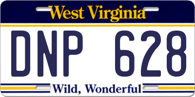 WV license plate DNP628