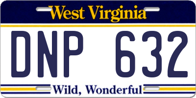 WV license plate DNP632