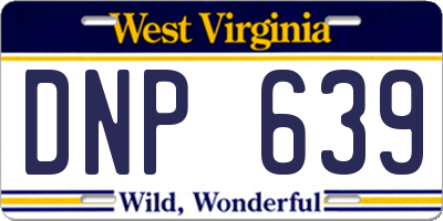 WV license plate DNP639