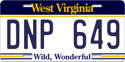 WV license plate DNP649