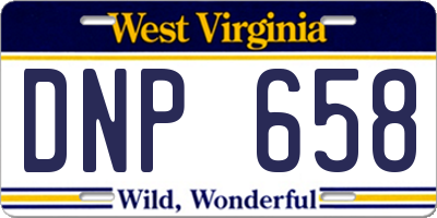 WV license plate DNP658
