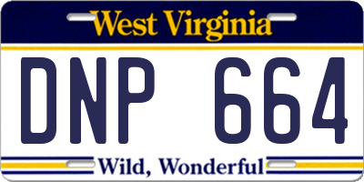 WV license plate DNP664