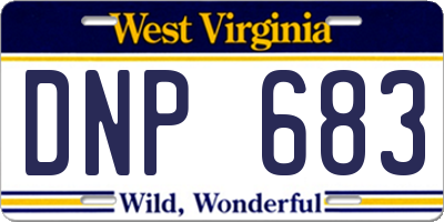 WV license plate DNP683