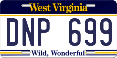 WV license plate DNP699