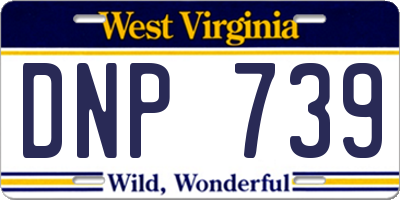 WV license plate DNP739