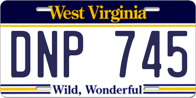 WV license plate DNP745