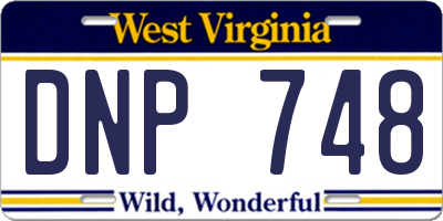 WV license plate DNP748