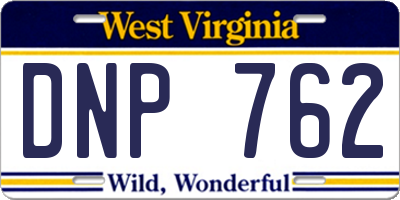WV license plate DNP762