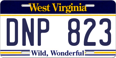 WV license plate DNP823