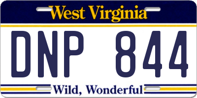 WV license plate DNP844