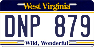 WV license plate DNP879