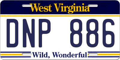 WV license plate DNP886