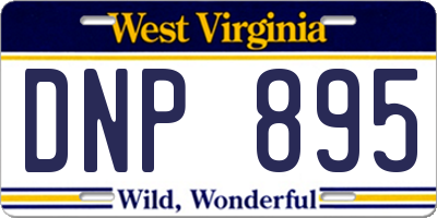WV license plate DNP895