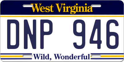 WV license plate DNP946