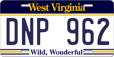 WV license plate DNP962