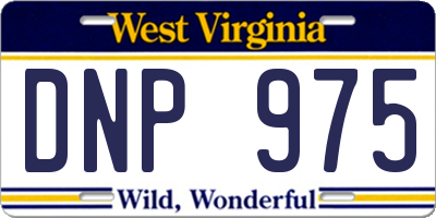 WV license plate DNP975