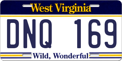 WV license plate DNQ169