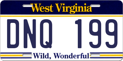 WV license plate DNQ199