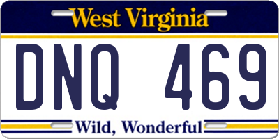 WV license plate DNQ469