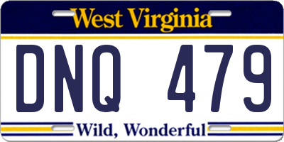 WV license plate DNQ479