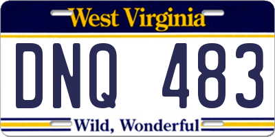 WV license plate DNQ483