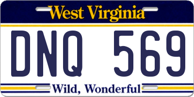 WV license plate DNQ569