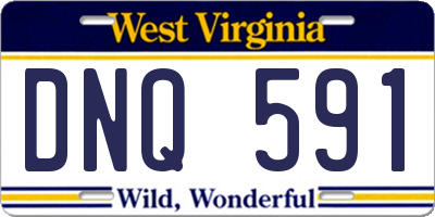 WV license plate DNQ591