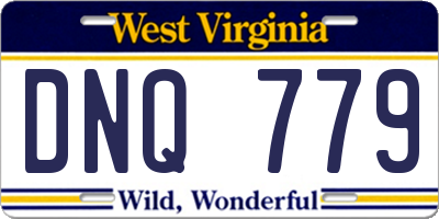 WV license plate DNQ779