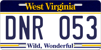 WV license plate DNR053