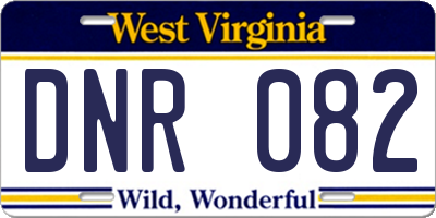WV license plate DNR082